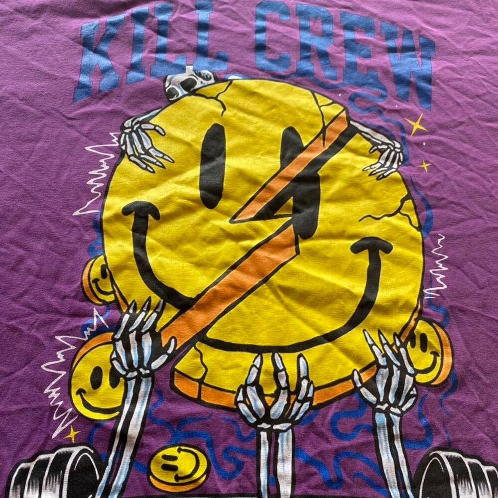 Kill Crew purple cotton t-shirt Size: 3XL